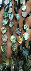 45pcs Abalone Shell jewelry drop -teardrop   Beads, Paua Shell Love Spacer Beads,6x9mm Natural Abalone Shell Bead