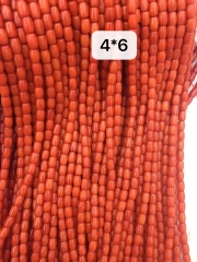 High Quality Red Coral rice beads, smooth Egg oval beads 3-10mm  red, pink, orange white, 16 inch