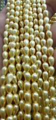 20mm to 4mm Yellow pearl jewlery - white pearls,oval Drop teardrop loose pearl beads, diy pearl beads