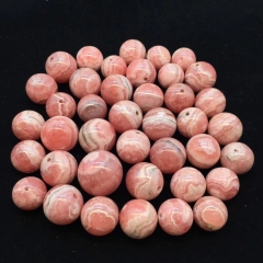 8mm 10mm 12mm Rhodochrosite Beads 6pcs  Argentina Grade A Genuine Natural Gemstone  Round Loose jewelry