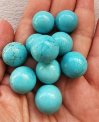 12mm Aqua blue  Turquoise Plain Ball Cabochon - Semi precious gemstone Plain ball - Turquoise Plain Ball Cabochon 6pcs