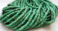 4mm 6mm  Africal Turquoise  Heishi Wheel Slice Beads 16inch  For Jewelry Making Supply - Turquoise Beads