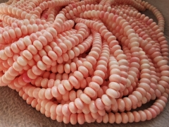 100Pcs Genuine Conch Shell Beads Rondelle Shape 6mm 8mm pink conch jewelry full strand 16inch