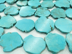 55mm to 20mm Turquoise Light Blue Magnesite Beads, Magnesite Nuggets Beads Slabs, freeform, Slab Gemstones, pendant  Necklace 16inch