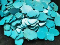 Bulk 20pcs  Dark blue Turquoise,Freeform Slab Slice Howlite Beads,Magnesite Spacer Pendant Accessories Jewelry 20-50mm