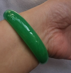 54-80mm Gemstone Natural Green Jade Bangle-Burmese Apple Green Jadeite Jade Bangle Bracelet Lady bracelet Hand carving gift