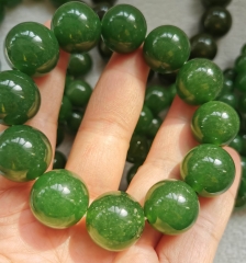 Wholesale--Natural jade -jadeite  bracelet Ball  round  ball bracelet 8inch -12mm 14mm 16mm 18mm 20mm