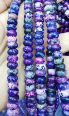 Purple cherry Fushisia red Rondelle Jade, Emerald Green Jade 16" full strand   rondelle heishi wheel abacus loose beads 6mm 8mm 10mm