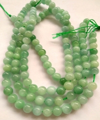 Genuine jadeite Nephrite Jade, round ball  green  jade bead , 6mm, 8mm, 10mm 12mm 14mm  for bracelet-necklace -earrings stone 16inch