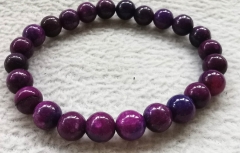 Charming African Intense Jelly PURPLE SUGILITE Round Stretch Bracelet / Crystal Healing - 6mm 8mm 10mm 12mm 14mm gift