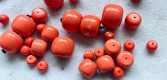 AAA 10Pcs Oranger  red coral jewelry drum barrel rice oval egg  AKA coral  loose bead for jewelry making