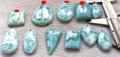 Natural Blue Larimar Teardrop Pendant Drilled Genuine Real Blue Larimar Gemstone Focal Bead -larimar cabochon