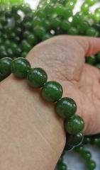2x16inch 20mm Green  jade Jadeite gemstone  crystal round beads  For jewelry making