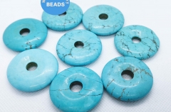 Wholesale 10pcs Blue turquoise donut for spirituality 20-50mm Round Circle Doughnut Donut PI Gemstone Pendant Loose Bead Jewelry Making Wholesale 10pcs Blue turquoise donut for spirituality 20-50mm Round Circle Doughnut Donut PI Gemstone Pendant Loose Bead Jewelry Making