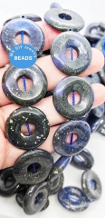 25mm(1") Lapis Lazuli Donut Beads,Donut PI Pendant,Round Circle,Blue Lapis Gemstone Earrings ,DIY Beads 10pcs for Jewelry Making 25mm(1") Lapis Lazuli Donut Beads,Donut PI Pendant,Round Circle,Blue Lapis Gemstone Earrings ,DIY Beads 10pcs for Jewelry Making