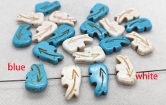 20pcs turquoise stone bear horse zuni animals cute beads