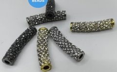 40mm Curved CZ Bar Connector, Cubic Zirconia , Cylind Connector, Rose Gold/ Silver/ Black /Gunmetal Bar tube Spacer beads Pendant 2-20PCS 40mm Curved CZ Bar Connector, Cubic Zirconia , Cylind Connector, Rose Gold/ Silver/ Black /Gunmetal Bar tube Spacer beads Pendant 2-20PCS