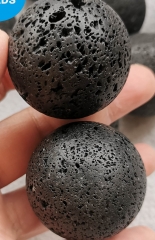 Genuine Lava Stone, 30-60mm (2.4") 2pcs Sphere Ball Round Palm Volcanic Stone, Crystals, Rocks, Gifts, Gemstones, Gems, Crystals,Healing Beads