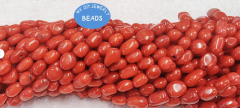 2strand Genuine Red Bamboo Coral Smooth Nugget Egg Freeform Pebble Beads 15.5" Strand 6-10mm 2strand Genuine Red Bamboo Coral Smooth Nugget Egg Freeform Pebble Beads 15.5" Strand 6-10mm