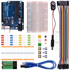 Kuman Basic Learning Starter Kit for Arduino with UNO R3 AVR MCU Learner Up 20 Components (with UNO R3) K22