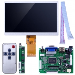 Kuman 7 inch High resolution TFT  LCD display 1024x600 EJ070NA-01J with Remote Driver Board 2AV HDMI VGA for Raspberry Pi 2 3 Model B Rpi B+ B A SC7I