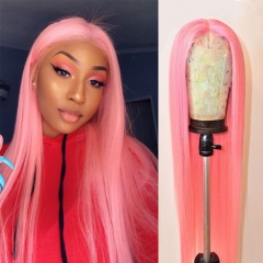 Beautiful Pink Lace wig (about 150% density)