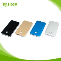 Aluminium alloy case li-polymer power bank 10000mah with built-in cable