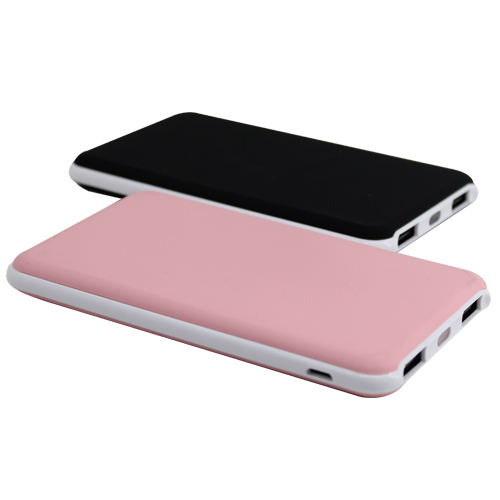 Fashionable and ultra thin design rubber oil paint ABS power bank