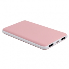 Fashionable and ultra thin design rubber oil paint ABS power bank