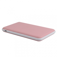 Fashionable and ultra thin design rubber oil paint ABS power bank