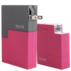 Rvixe Patent CONTRAST COLOR design wall charger with power bank 2 in 1.