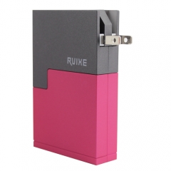 Rvixe Patent CONTRAST COLOR design wall charger with power bank 2 in 1.