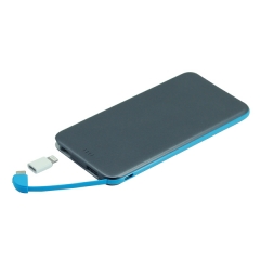 Hot new ultra thin power bank with built-in cable