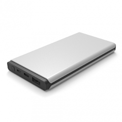 high end design metal power bank 10000mah with type-c input