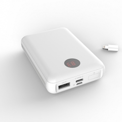 mini power bank 10000mAh with built in cable for all cellphone