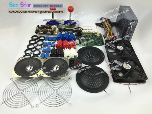 Classic 60 In 1 DIY Arcade Bundles Kits Parts With Power Supply Jamma Harness Joystick Push Button&nbsp; Arcade Game Machine Parts