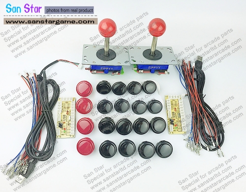 DIY Arcade Bundles Kits Parts With Zero Delay USB to Joystick Push Button and Joystick Arcade Parts