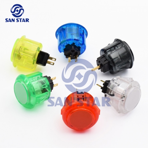 Round 33mm Transparent Arcade Button Similar With Sanwa OBSC 30