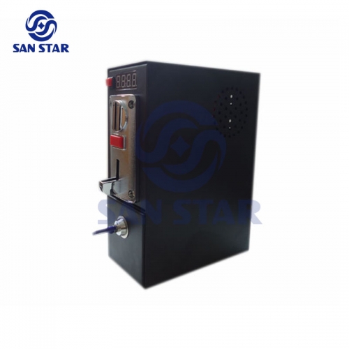 LED display 6 Coin Groups Multi Coin Acceptor Box With Time Control