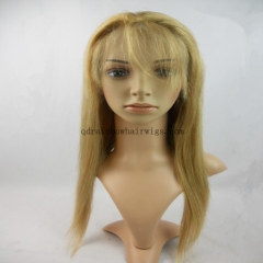 Silky Straight 18'' #27 Remy Human Hair Full Lace Wigs in Stock