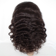 Dark Brown Color 22'' Long Chinese Remy Hair Full Lace Women Wigs