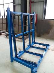 Steel Material L Frame Shape Storage Glass Rack Glass Trolley, Economic Type Glass Storage Rack