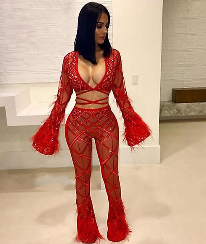 red outfit sexy