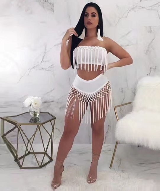 sexy white 2 piece