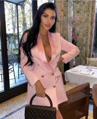 new fashion hot selling pink christmas party celebrity jacket dress cocktail outfit wholesale online