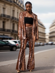 2024 New Advanced Design Sequined Suit Two-piece Suit