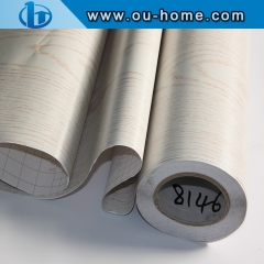 Self Adhesive Wood Grain Decorative Wooden Design PVC Lamination Film