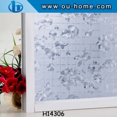 Without glue 3d static film decor static cling pvc glass window film