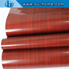 Self Adhesive Wood Grain Decorative Wooden Design PVC Lamination Film