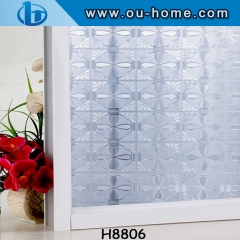 3D embossing privacy window static cling film for building